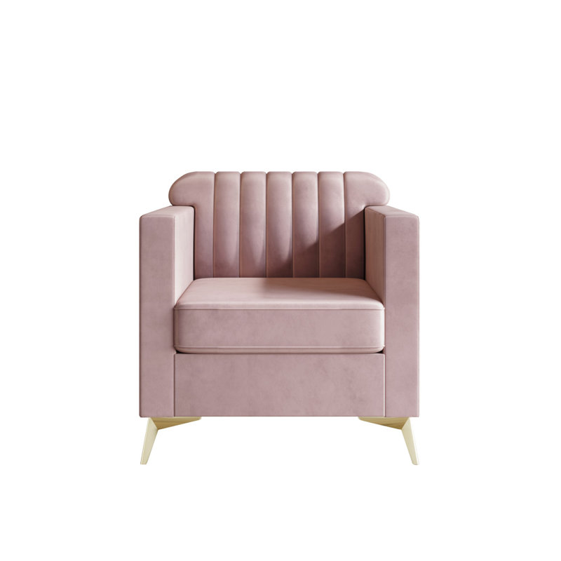 Curtis 29.9" Wide Tufted Velvet Armchair