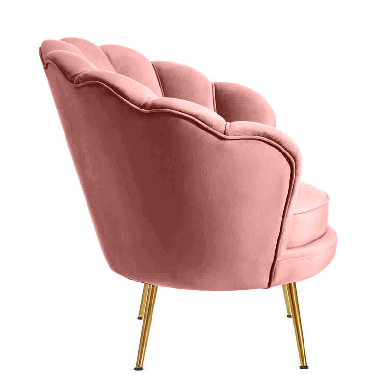 Kathryn Tufted Chair, Pink Velvet, Yes