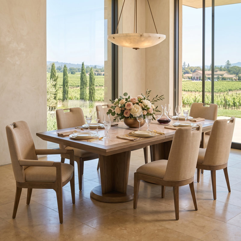 Portrait Dining Set, 7 Pieces: Table, 6 Chairs