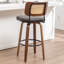 Tabouret de bar pivotant avec dossier en similicuir Cane-785330044-785330032