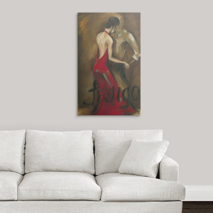 « tango » jennifer grolier, reproduction d’art, H 32 po x l 23 po x P 1 po, Cadre noir