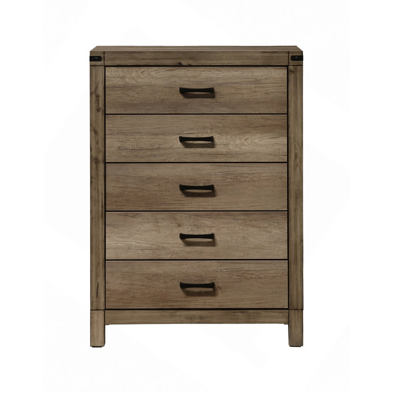 Drawer Dresser, 1Pc Contemporary Chest Bed Side Cabinet Wooden Furniture, Brown