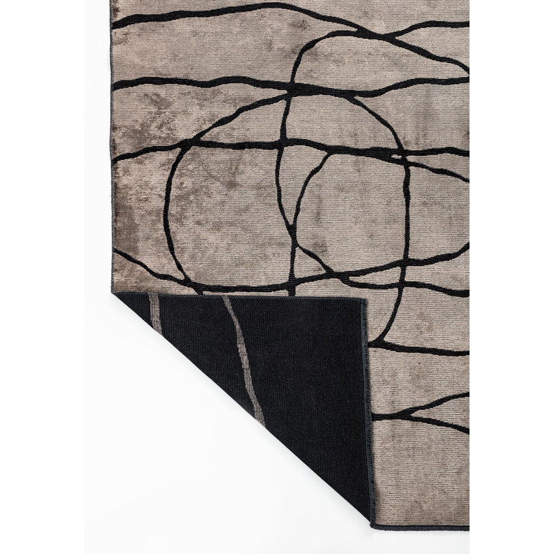 Randolyn Abstract Hand Loom Indoor / Outdoor Area Rug, Rectangle 5'3" x 7'6"
