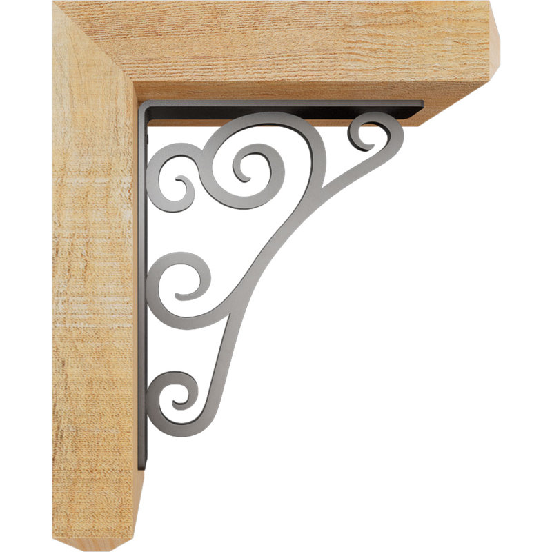 Support de fer simple de 2 po d'épaisseur Tristan, 4"W x 2"T Douglas Fir (Rough Sawn), H 14 po x P 11 1/2 po