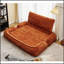 Lit double pour chien humain et canapé paresseux, très grand canapé avec 5 positions réglables, coussins moelleux, tissu chenille, beige-646517216