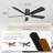 52 Inch 5 Blades Ceiling Fans With Lights,Flush Mount,6CCT, Low Profile Ceiling Fan With Light And Remote Control,DC Motor,Ceiling Fan For Bedroom, Kitchen,Living Room,Indoor/Outdoor Use-54462404