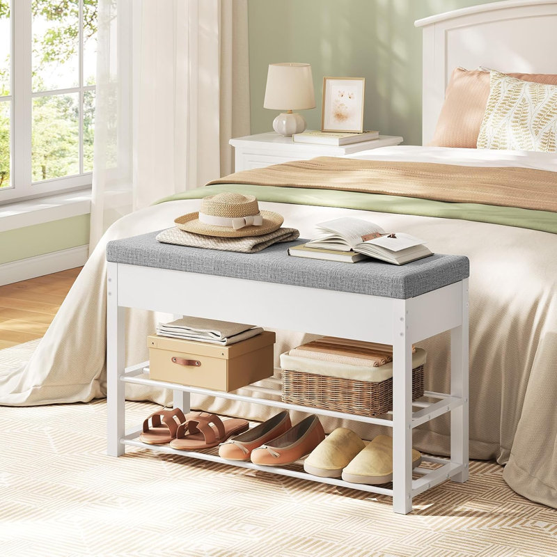 Shoe Storage, White + light gray