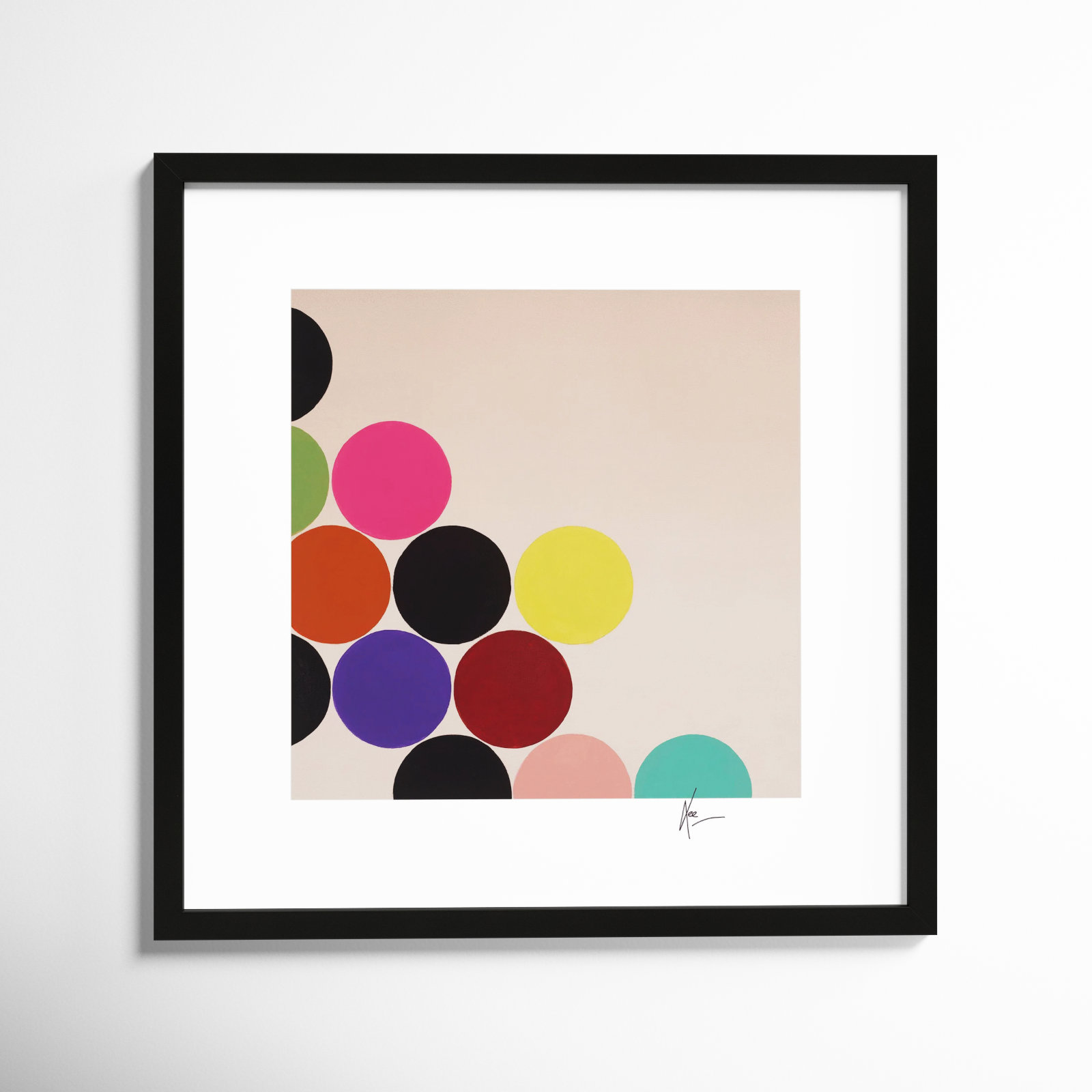 Joy by Lee Lessem, Black, 44" H x 44" W x 1.25" D
