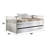 White Daybed With Structure, Solid Pine, 660lbs Weight Capacity Robust Construction,