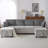 113.4" Sectional Sofa Pull-Out Sofa Bed Versatile Sofa Sleeper With Large Storage Space-631532504