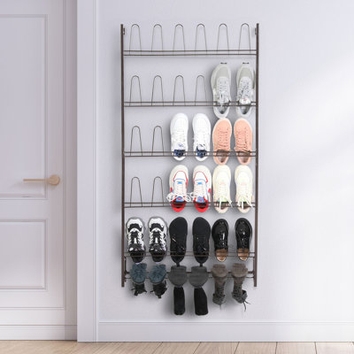 18 Pair Wall Mounted Shoe Rack