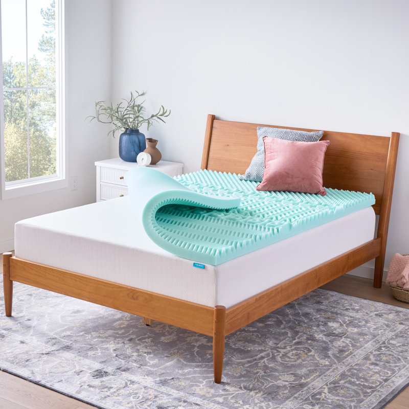 Surmatelas en gel à mémoire de forme à 7 zones avec gel rafraîchissant à 3 zones Linenspa - Grand, 3, Grand lit