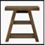 Table de bout en bois, canapé à 3 niveaux avec tablette de rangement