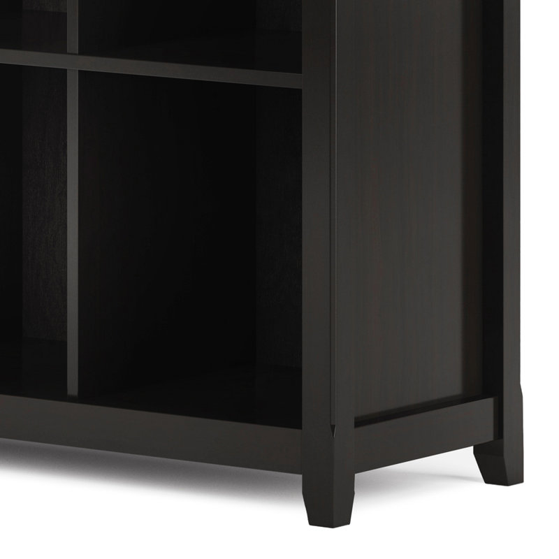 Hickory Brown 57" Solid Wood 12-Cube Storage Bookcase