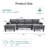  Torrence 105'' Upholstered U-Shaped Sectional Sofa with Double Chaise-1615315204