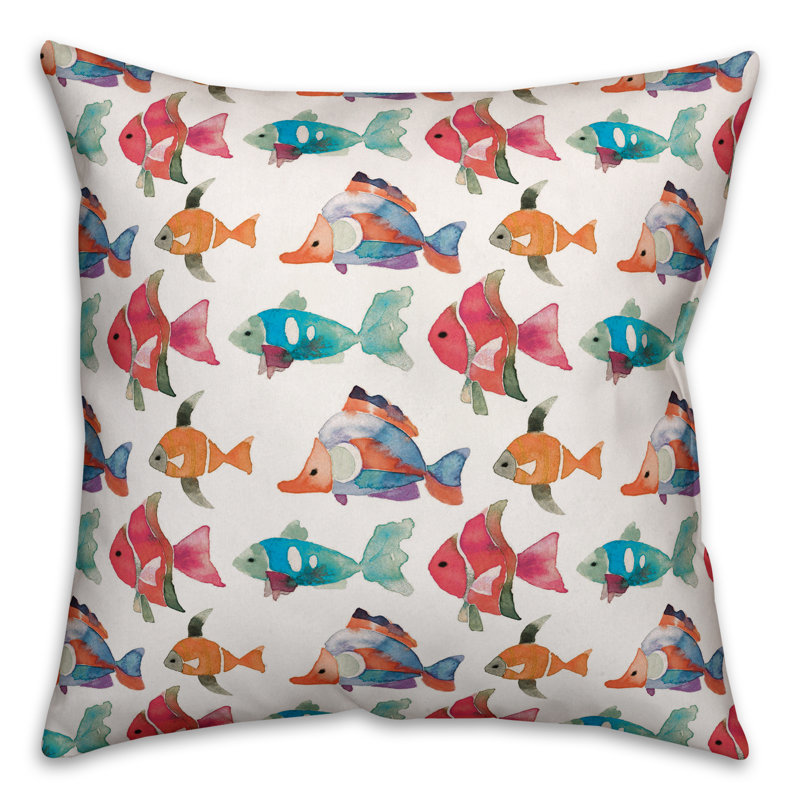 Coussin extérieur Summer Fun School of Fish