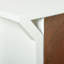 Norman Wyatt Home - Armoire à chevrons en bois 4 portes - Blanc
