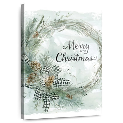 Couronne de pin Lelend Merry Christmas