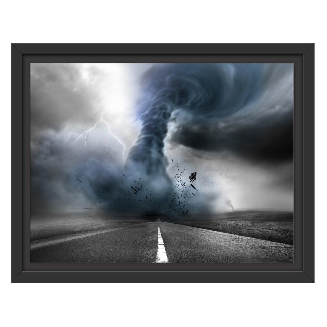 Hurricane auf dem Highway Gerahmter Fotokunstdruck