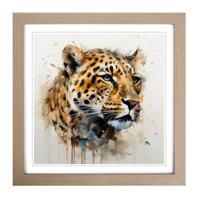 Leopard Gestural Art No.1 - Framed Print