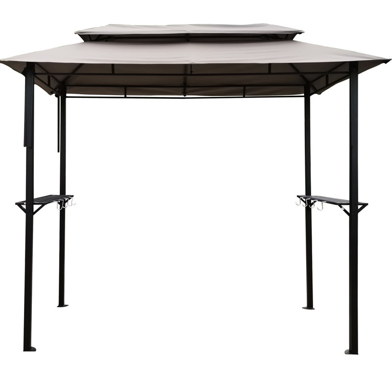 Gazebo barbecue 2,4 x 1,2 m avec toile souple et structure en acier - Shade Maker, pour 3 à 4 personnes. Structure métallique résistante au vent et à la rouille. Parfait pour les activités de plein air.
