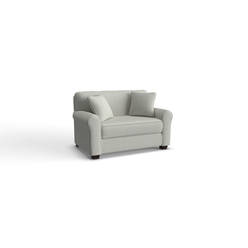 Shannon Upholstered 56'' Sleeper Sofa, Dark Walnut, Dove Gray