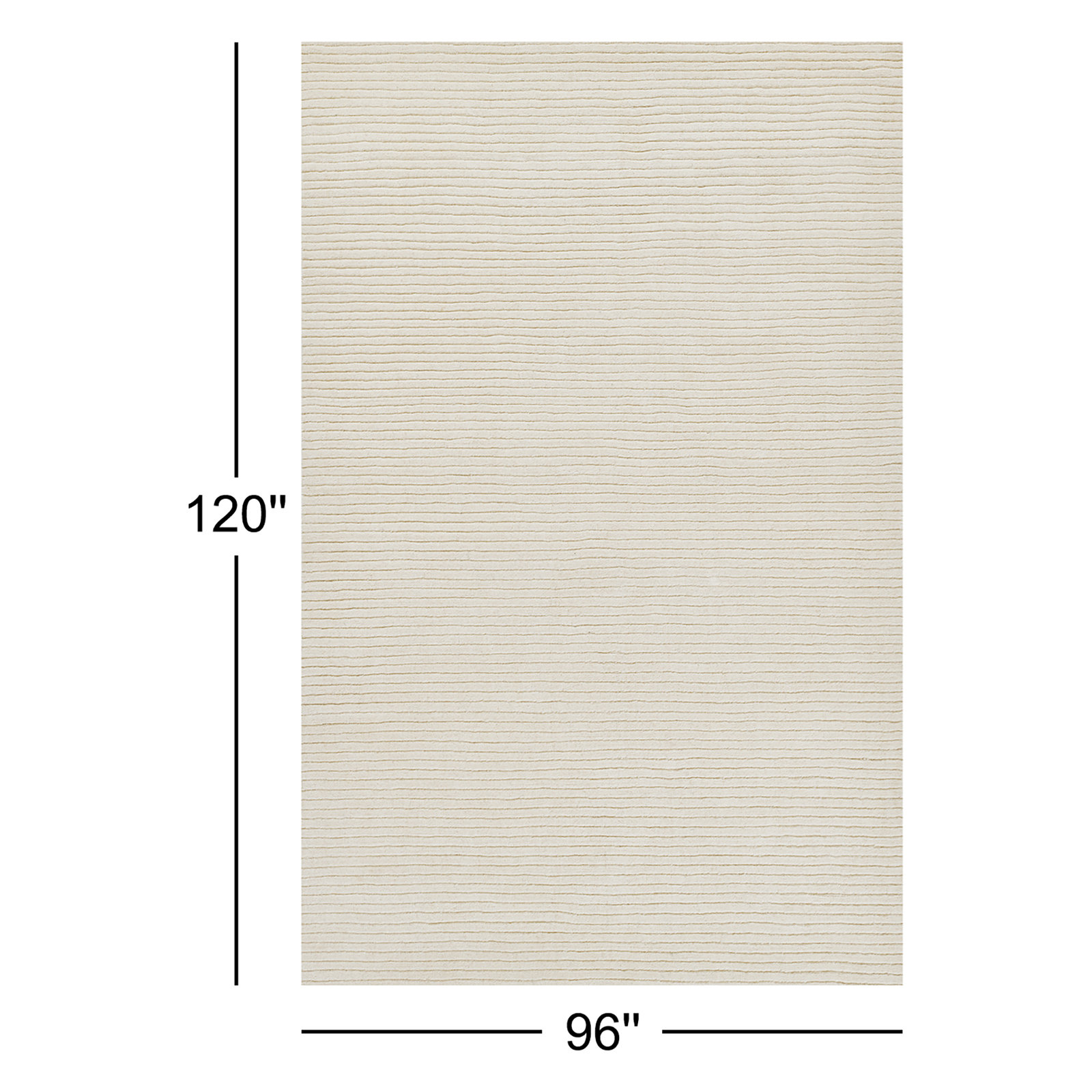 Guiness Beige Hand-Loomed Wool Rug, Rectangle 8' x 10'