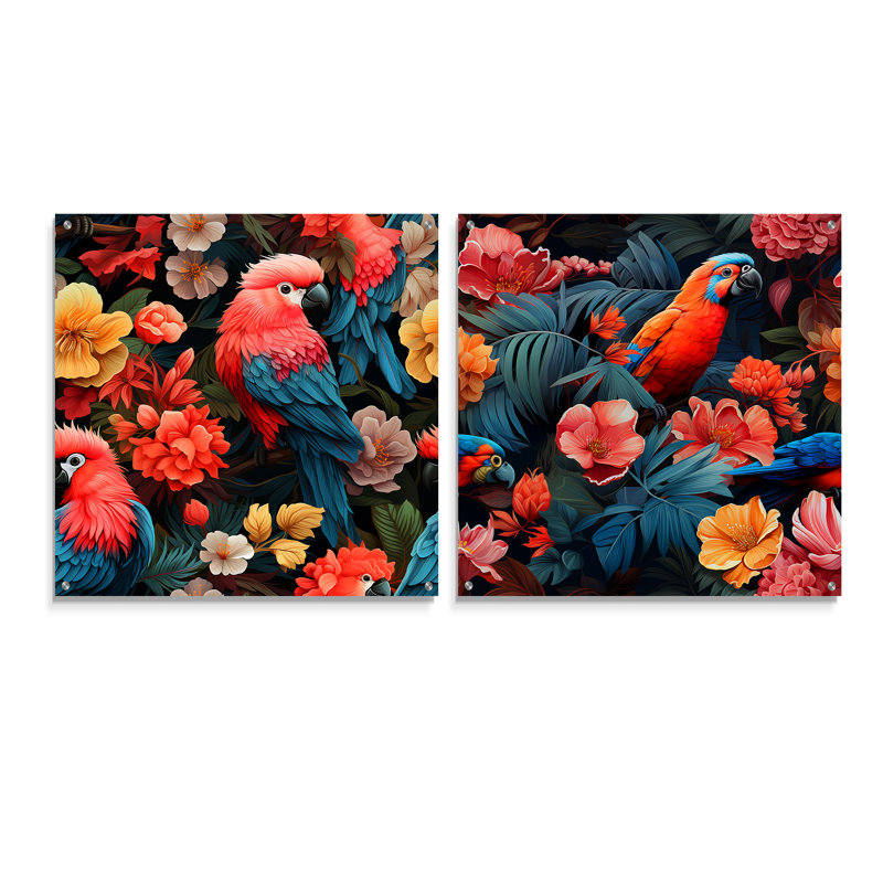 Edgecumbe - Ensemble de 2 verres muraux en acrylique, H 36 po x l 73 po