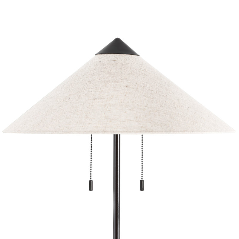 65.4" 2-Light Floor Lamp with Cone-Shaped Shade
