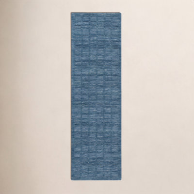 Caris Blue Hand-Loomed Geometric Rug