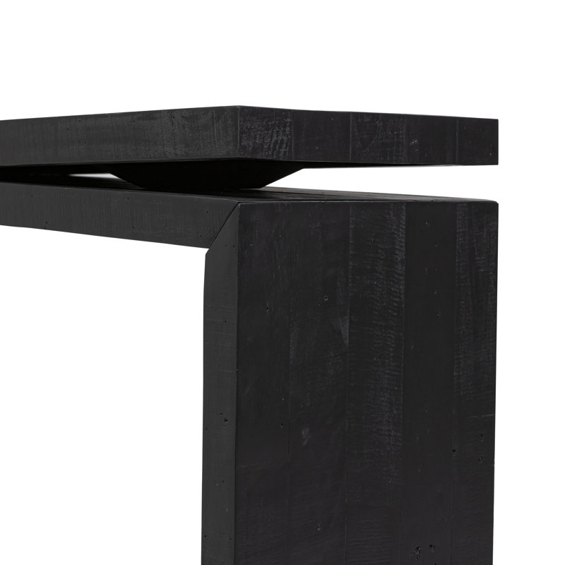 Matthes Solid Wood Console Table, Aged Black Pine, 30.75" H x 60" W x 15" D