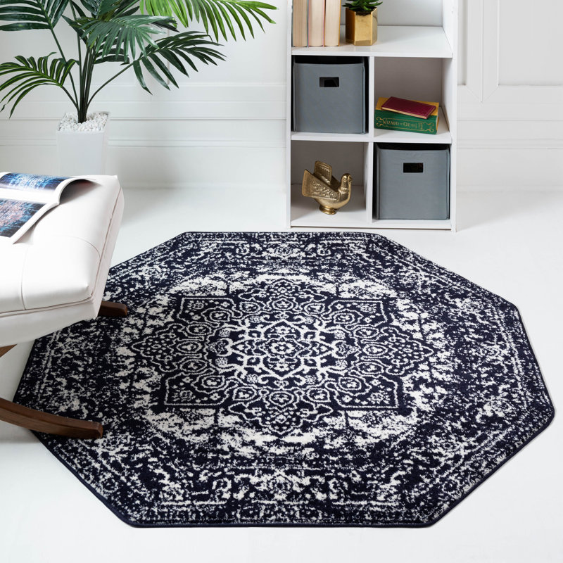 Javert Oriental Indoor Rug, Octagon 5'1" x 5'1"