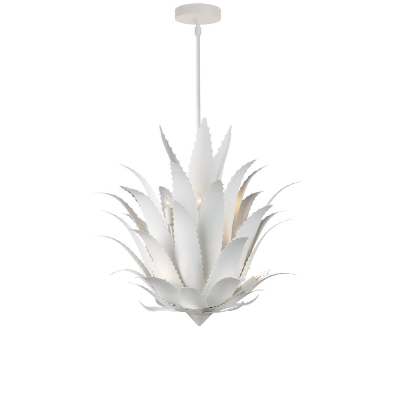 Agave 9 - Light Wrought Iron Chandelier by Marjorie Skouras
