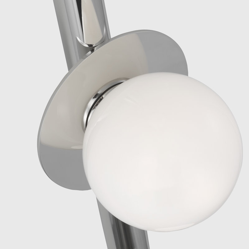 Luminaire mural pour salle de bain 5 lumières Gainsborough, Nickel poli