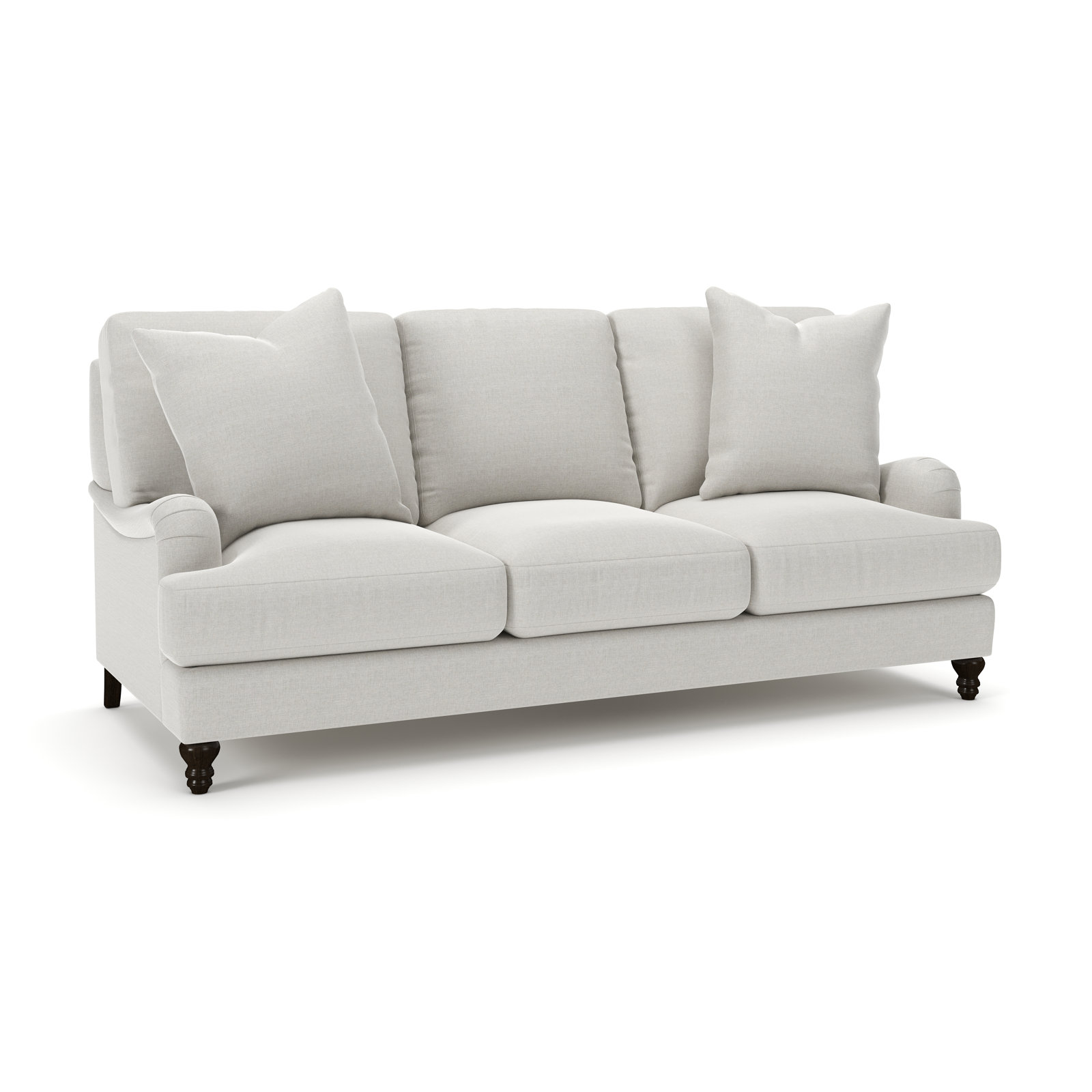 Walters 88" Cotton Sofa, Drusky Ivory Sustain® Basketweave