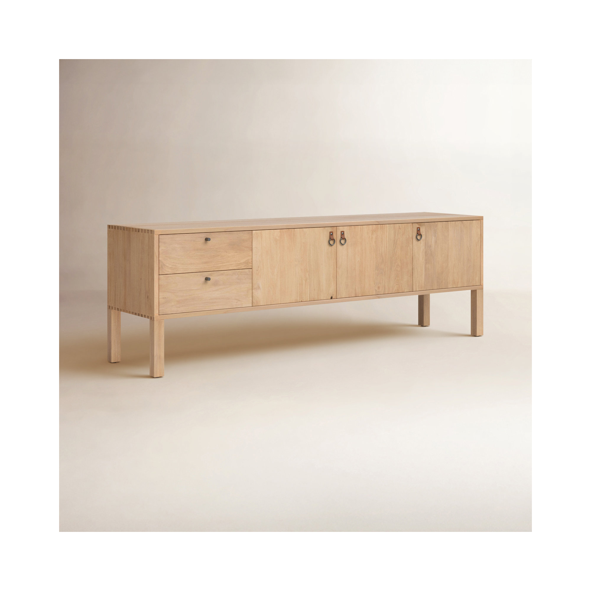 Kenzie 80'' Media Console, Dry Wash Poplar