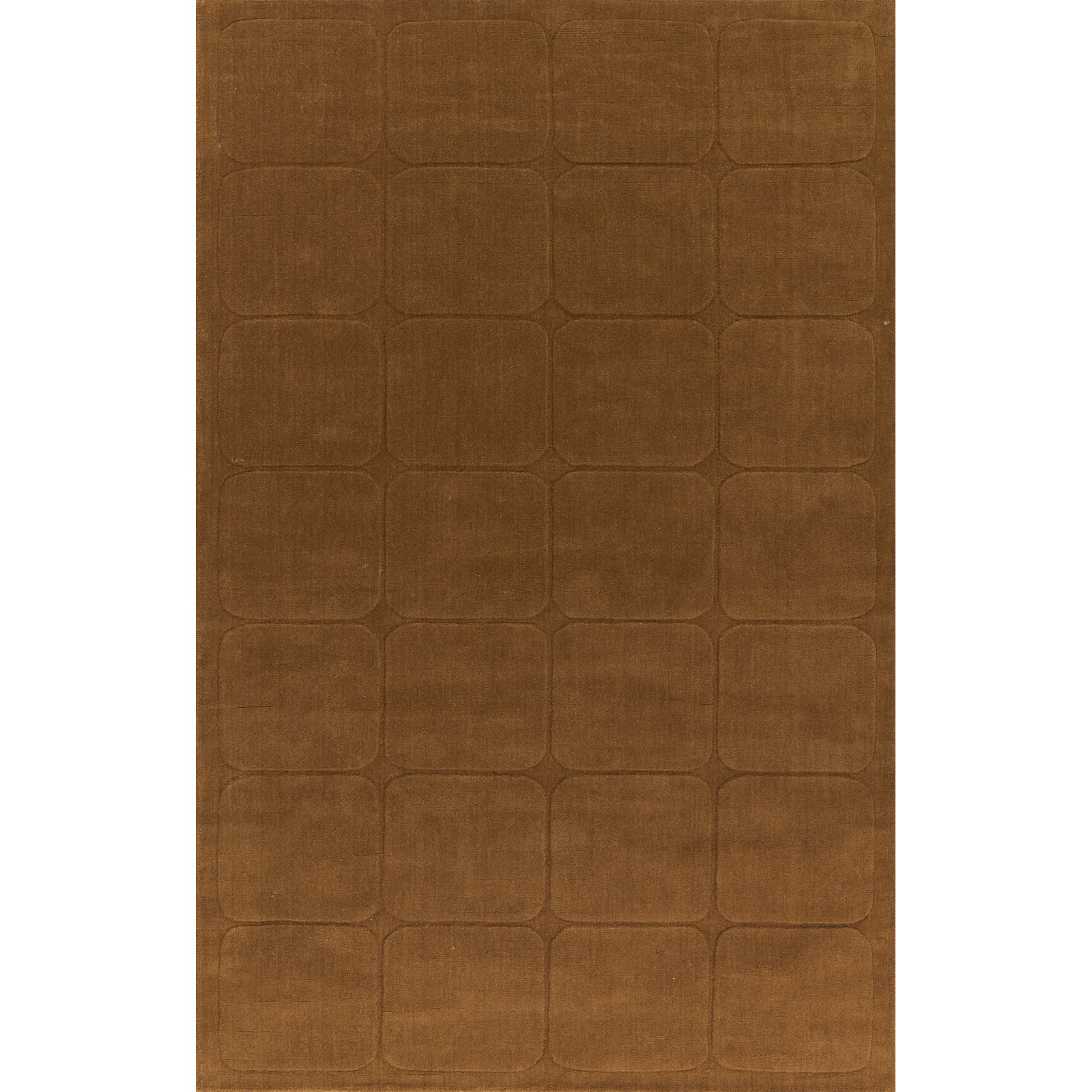Aldery Copper Hand-Loomed Geometric Wool Rug, 7'10" X 10'