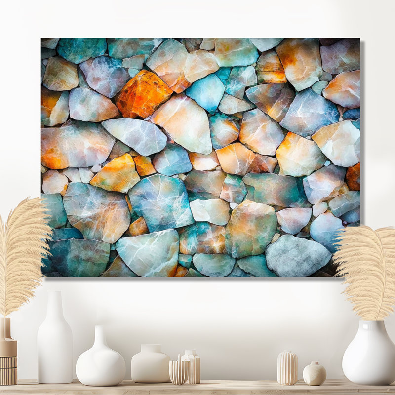 Mosaïque de marbre Art I, H 12 po x l 20 po, Toile tendue, Ne s’applique pas