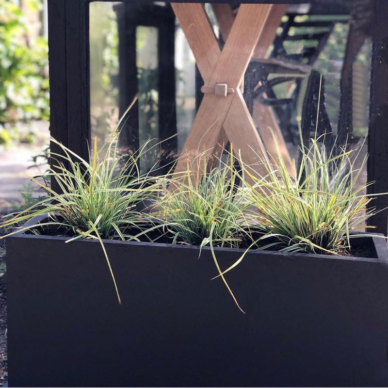 Window Flower Box Planter, Frostproof Outdoor Plant Pot, Narrow Garden Planter with Drainage Holes, Concrete Effect Windowsill Planter