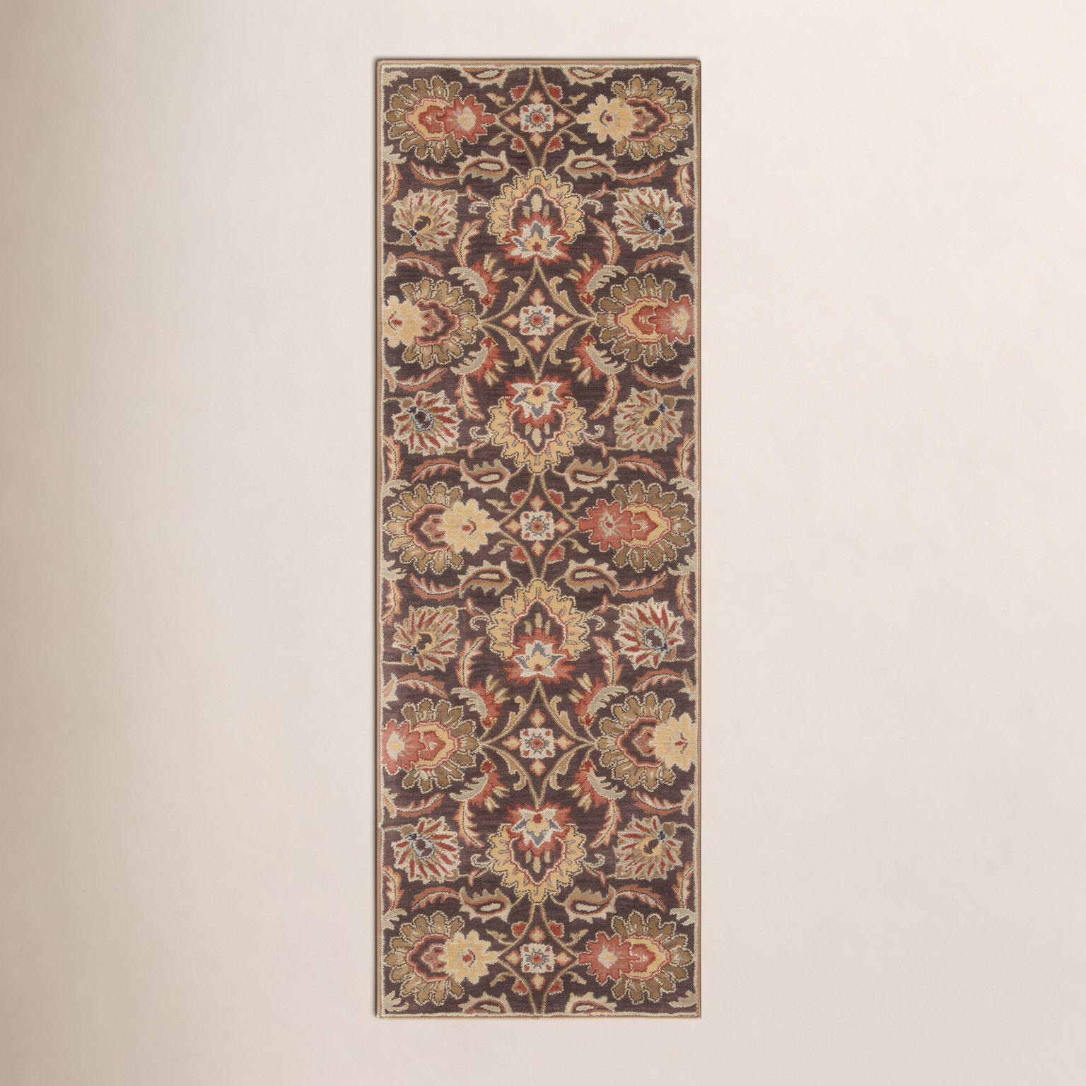 Arden Dark Brown Garnet Hand-Tufted Wool Rug, Runner 2'6" x 8'
