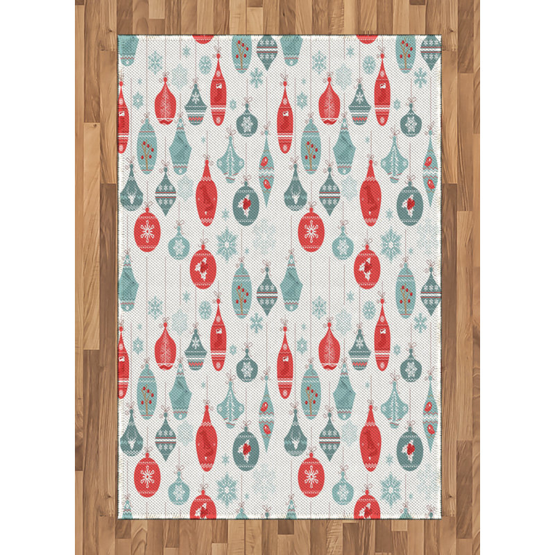 Vintage High Density Long Fiber Poly Threads Decorative Area Rug Carpet, Rectangle 4' x 5'8"