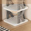 Spacieux range-chaussures pliable à 6 niveaux, conception quadrillée avec entrée de porte et armoire de rangement pour chaussures peu encombrante