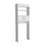Au-dessus de l'armoire de toilette H 63 po, deux tablettes, porte double
