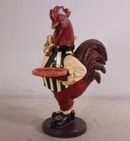 Karelly Small Rooster Butler Statue