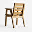 Fauteuil de salle à manger en bois massif Casares