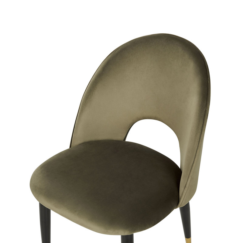 Abdulkhalek 48cm H Polyester Upholstered Upholstered Back Side Chair, Green