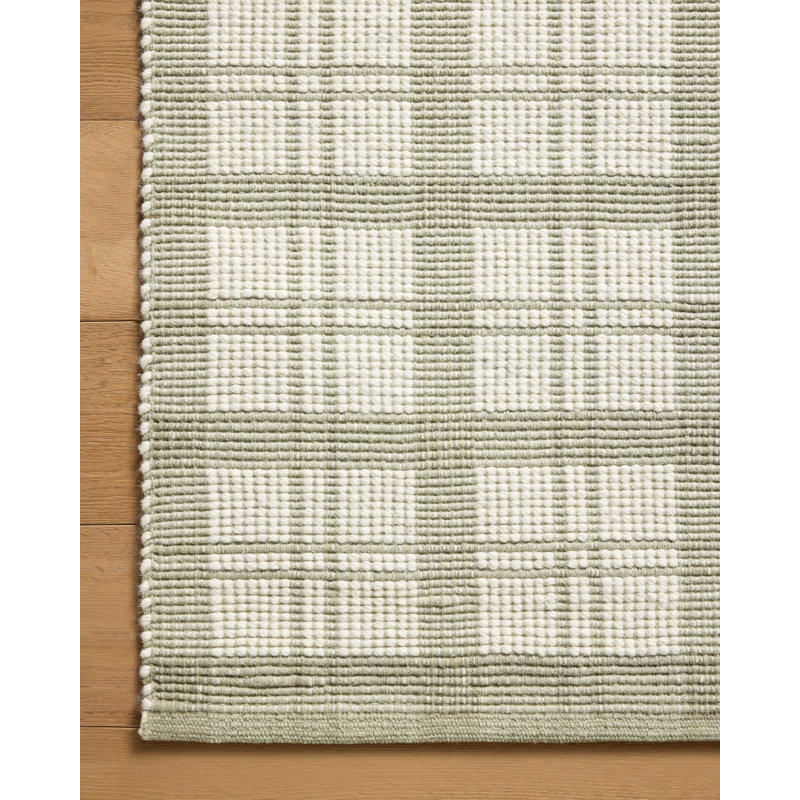 Magnolia Home by Joanna Gaines x Loloi Ryder Sage / Ivory Area Rug, Square 1'6"