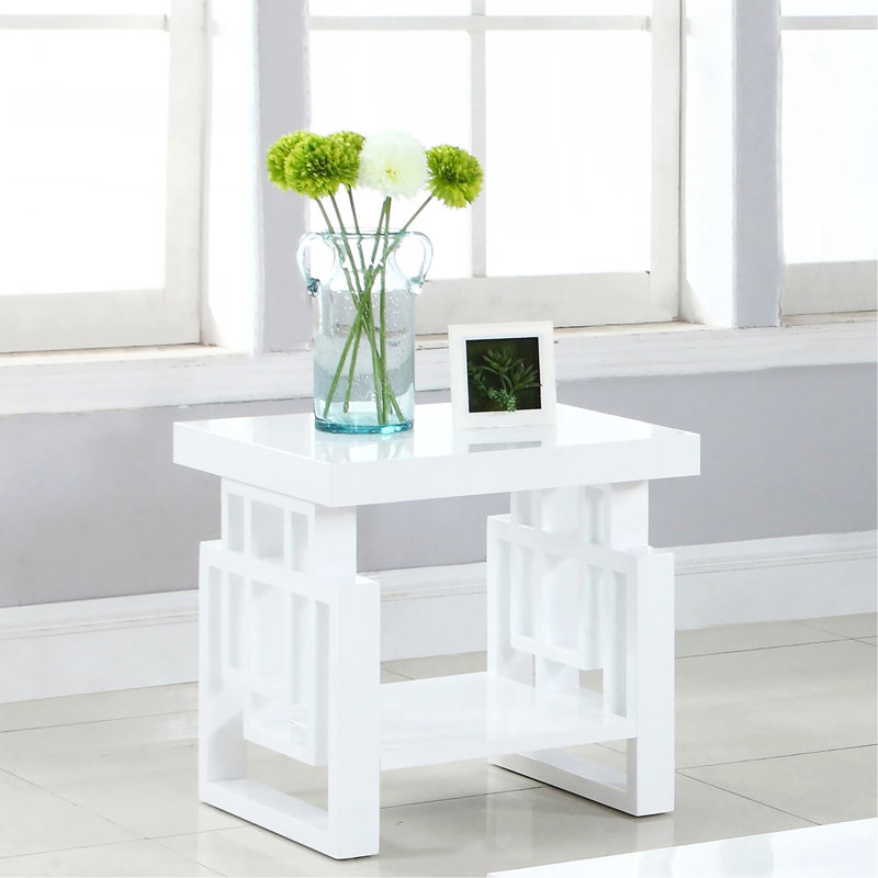 High Glossy White Rectangular Table_Coffee Table