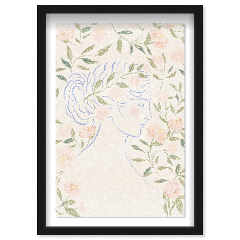 Blooming Hera Print by Oliver Gal, 37.5"H x 25.5"W, Black Shadowbox