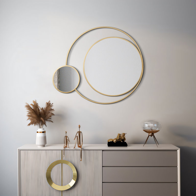 31.5'' W Modern Round Decorative Wall Mirror